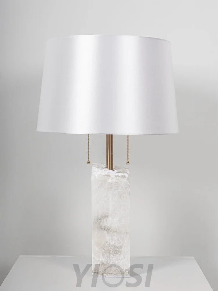 Raw Alabaster Table Lamp - Alabaster-1-Yiosilamp