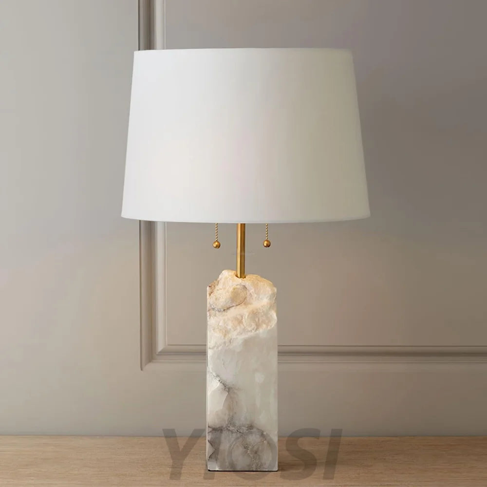 Raw Alabaster Table Lamp - Alabaster-1-Yiosilamp