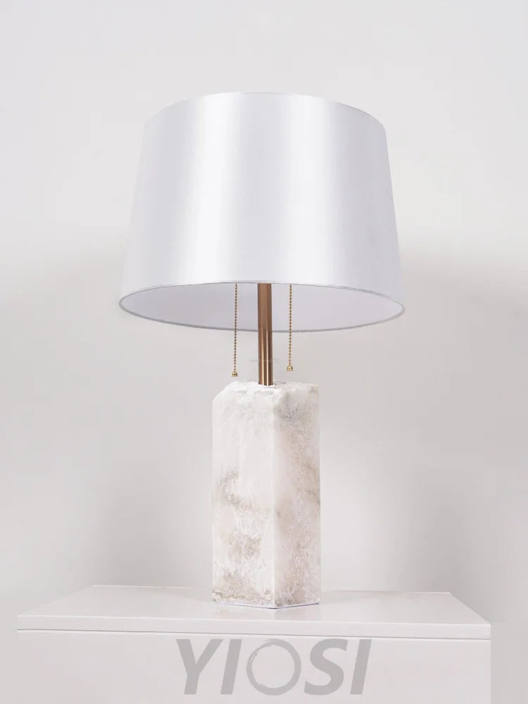 Raw Alabaster Table Lamp - Alabaster-1-Yiosilamp