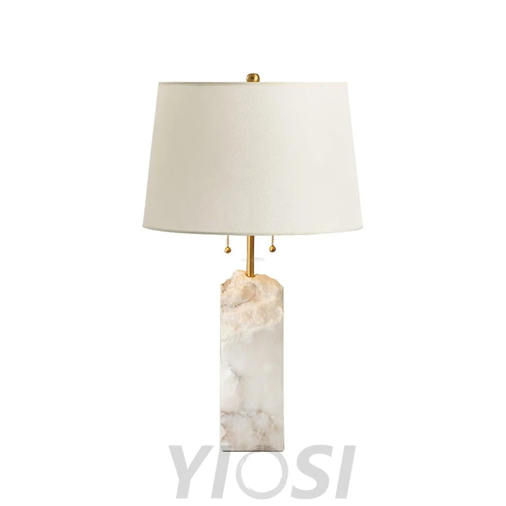 Raw Alabaster Table Lamp - Alabaster-1-Yiosilamp