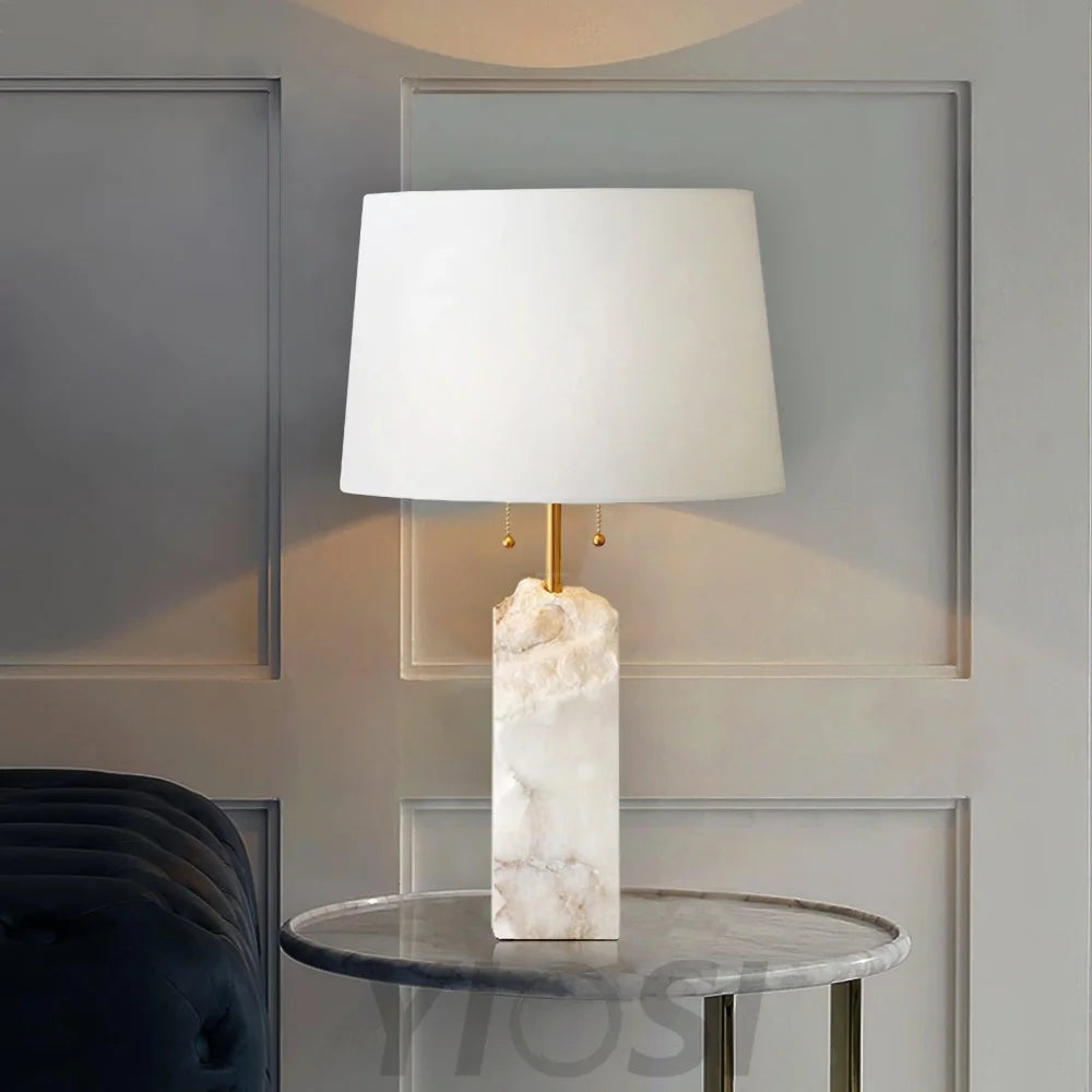 Raw Alabaster Table Lamp - Alabaster-1-Yiosilamp