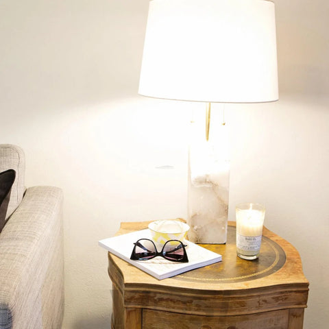 Raw Alabaster Table Lamp - Alabaster-1-Yiosilamp