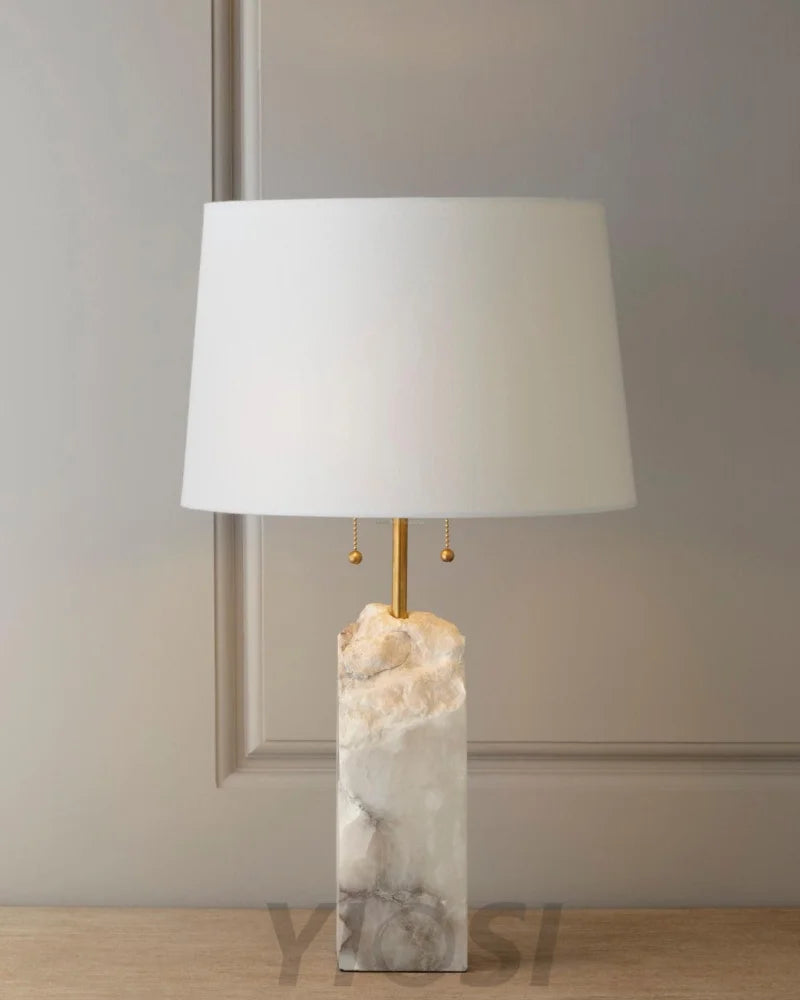 Raw Alabaster Table Lamp - Alabaster-1-Yiosilamp