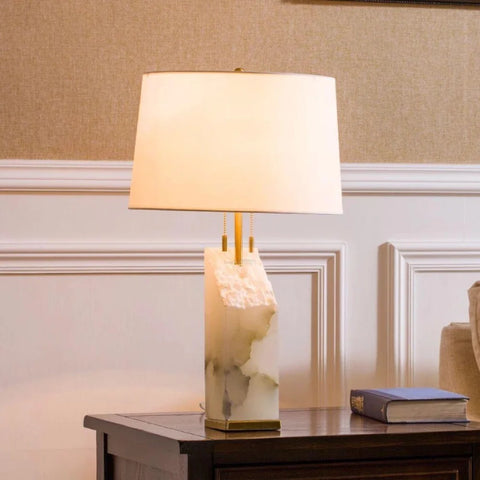 Raw Alabaster Table Lamp - Alabaster-1-Yiosilamp