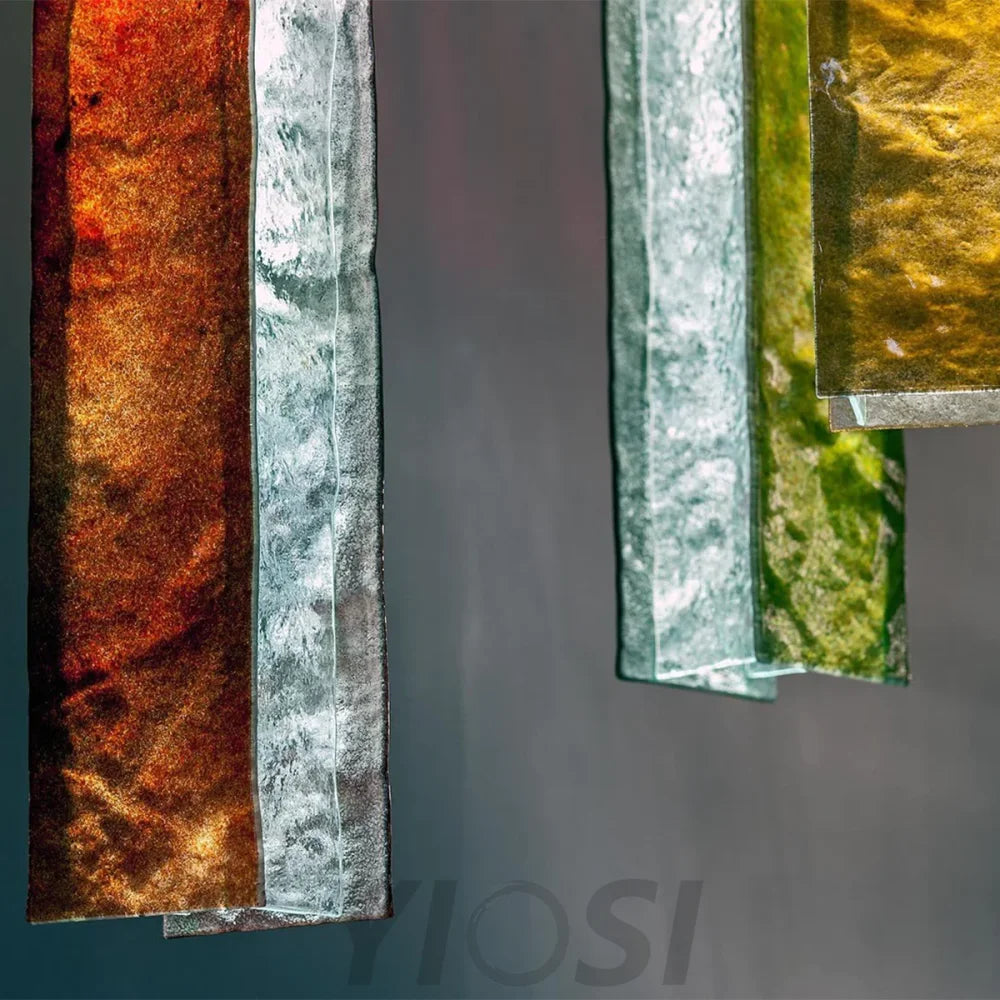 Rectangular  Glass  Pendant Chandelier Cluster - Cluster-1-Yiosilamp