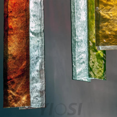 Rectangular  Glass  Pendant Chandelier Cluster - Cluster-1-Yiosilamp