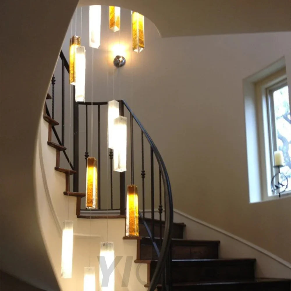 Rectangular  Glass  Pendant Chandelier Cluster - Cluster-1-Yiosilamp