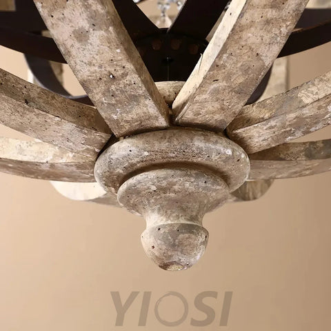 Retro Globe Weathered Chandelier Φ 11.8″ - Genteel-1-Yiosilamp