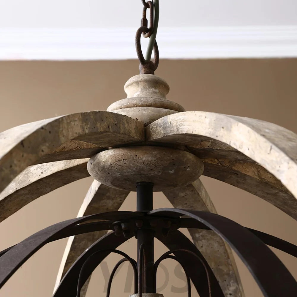 Retro Globe Weathered Chandelier Φ 11.8″ - Genteel-1-Yiosilamp