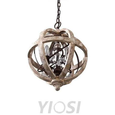 Retro Globe Weathered Chandelier Φ 11.8″ - Genteel-1-Yiosilamp