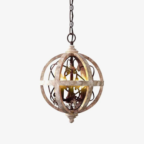 Retro Globe Weathered Chandelier Φ 11.8″ - Genteel-1-Yiosilamp