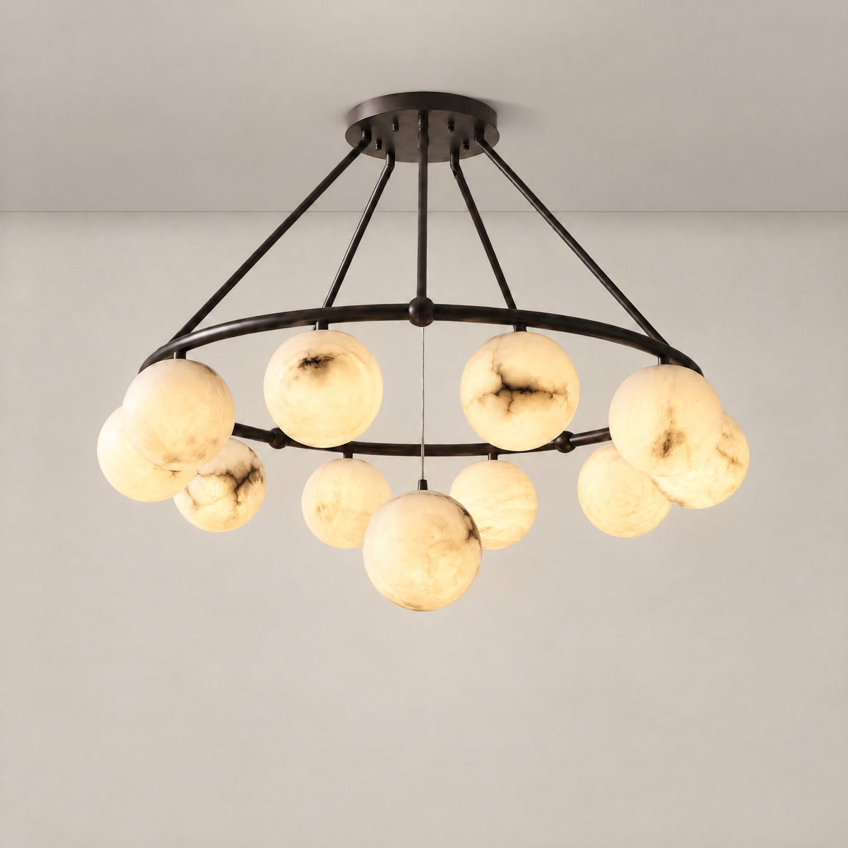 Ring Cluster Pendant Alabaster