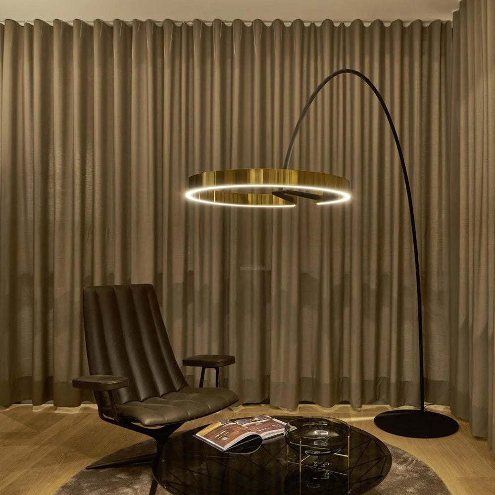 Ring Floor Lamp - Bent-1-Yiosilamp