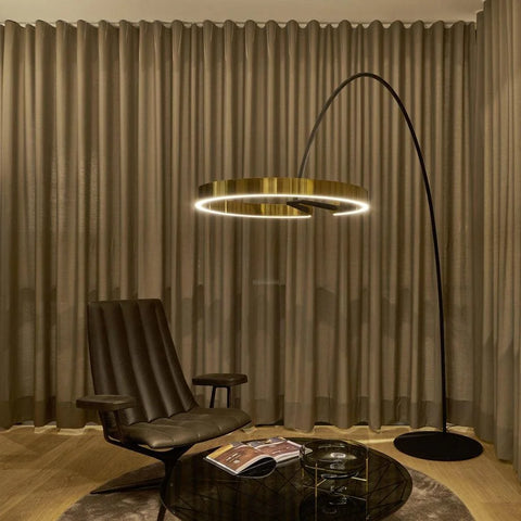 Ring Floor Lamp - Bent-1-Yiosilamp