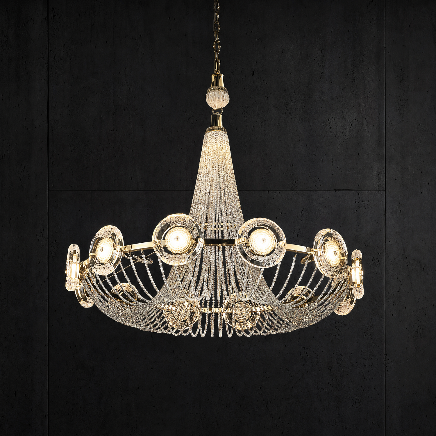 Rococo Dream Modern Sculptural Ring Chandelier - main