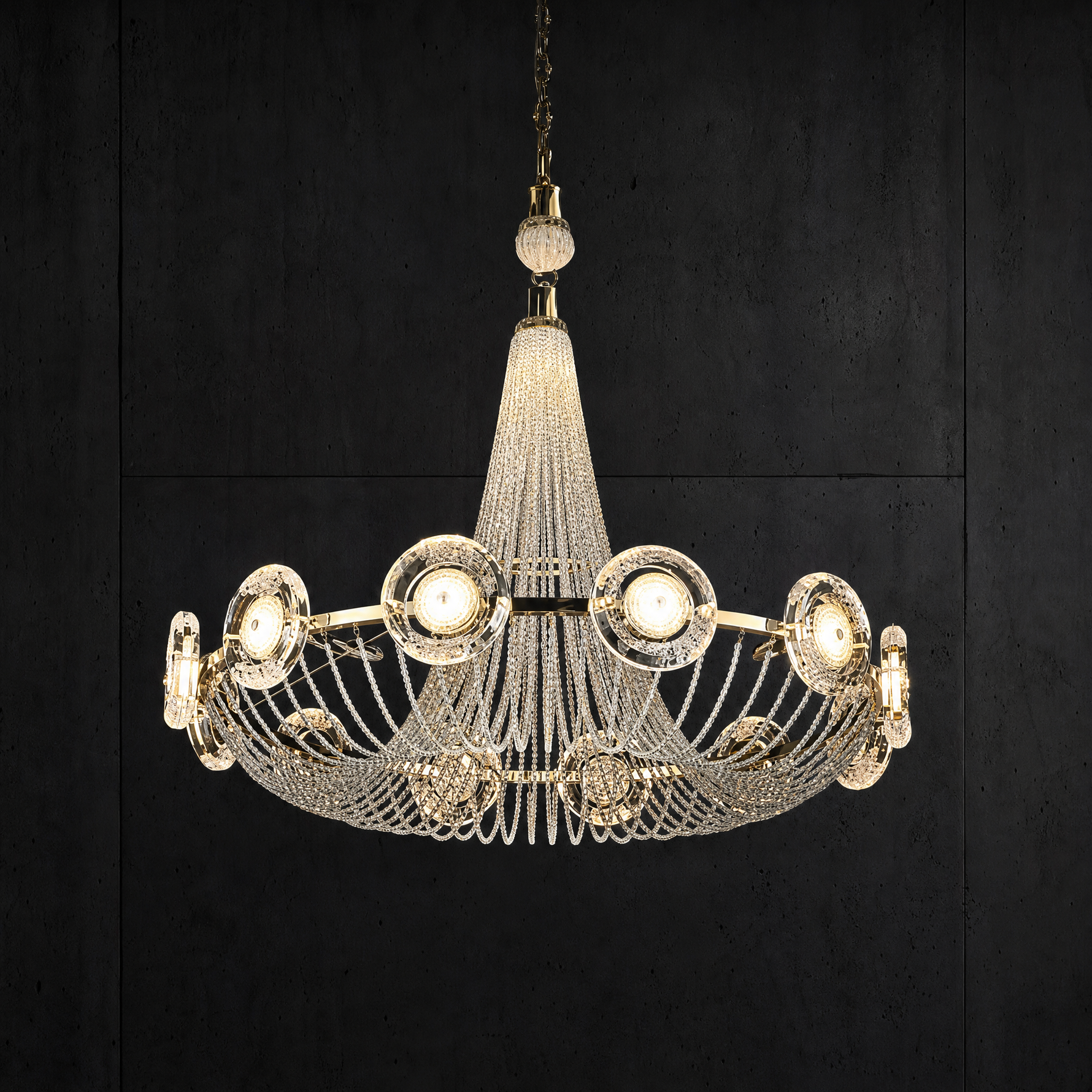 Rococo Dream Modern Sculptural Ring Chandelier - main