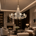 Rococo Dream Modern Sculptural Ring Chandelier - scene