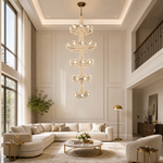 Rococo Dream Modern Sculptural Ring Chandelier