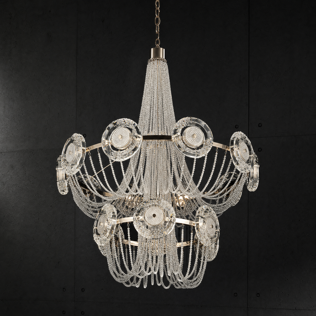 Rococo Dream Modern Sculptural Ring Chandelier - main