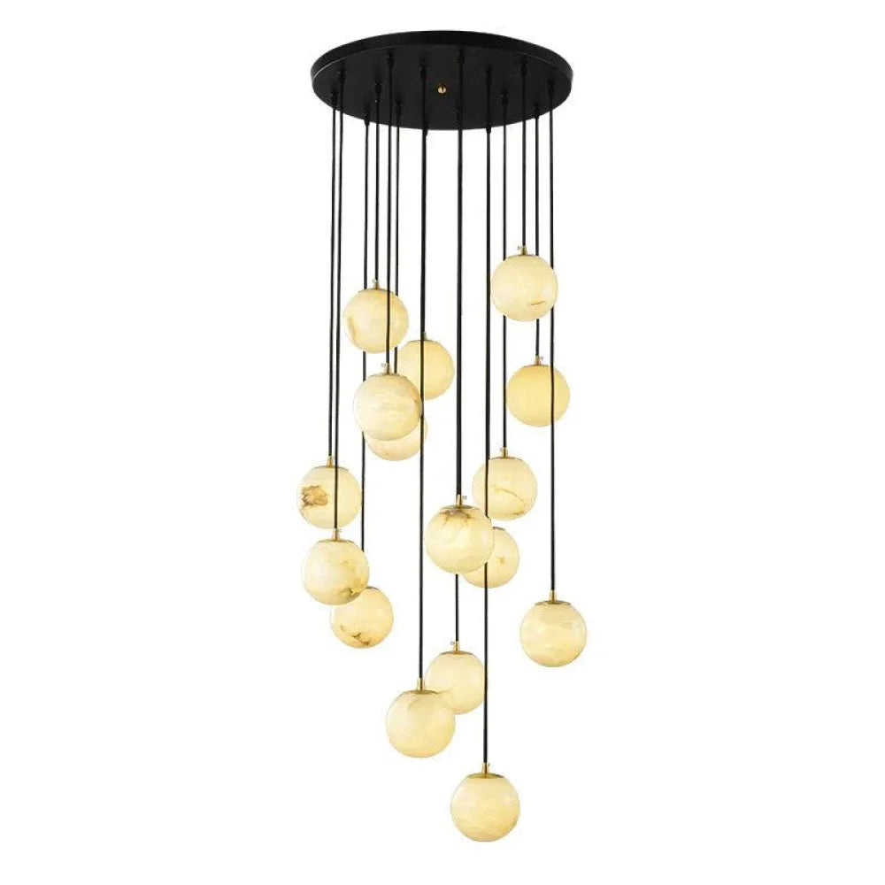 Roden Alabaster Global Pendant Chandelier 16 Lights-19.7’’ D Chandelier