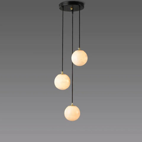 Roden Alabaster Global Pendant Chandelier 3 Lights-7.9’’ D Chandelier