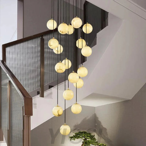 Roden Alabaster Global Pendant Chandelier Chandelier