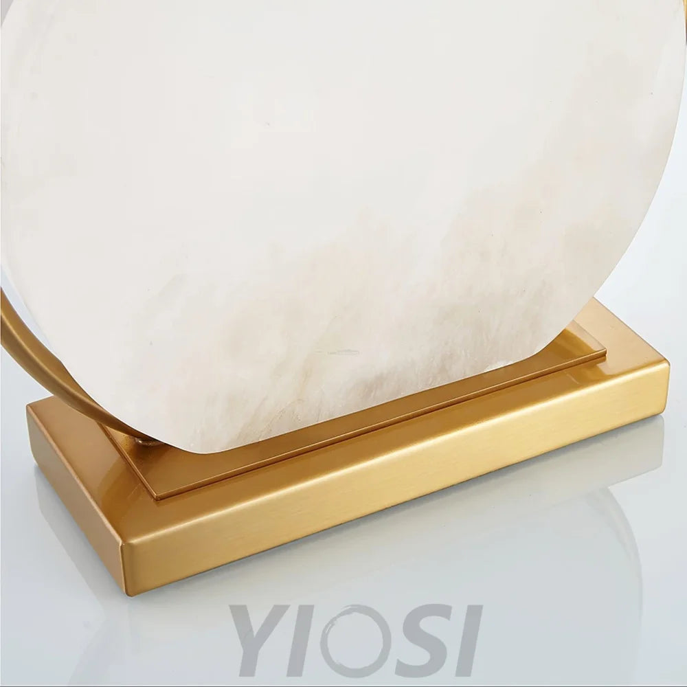 Roma White Alabaster Table Lamp - Alabaster-1-Yiosilamp