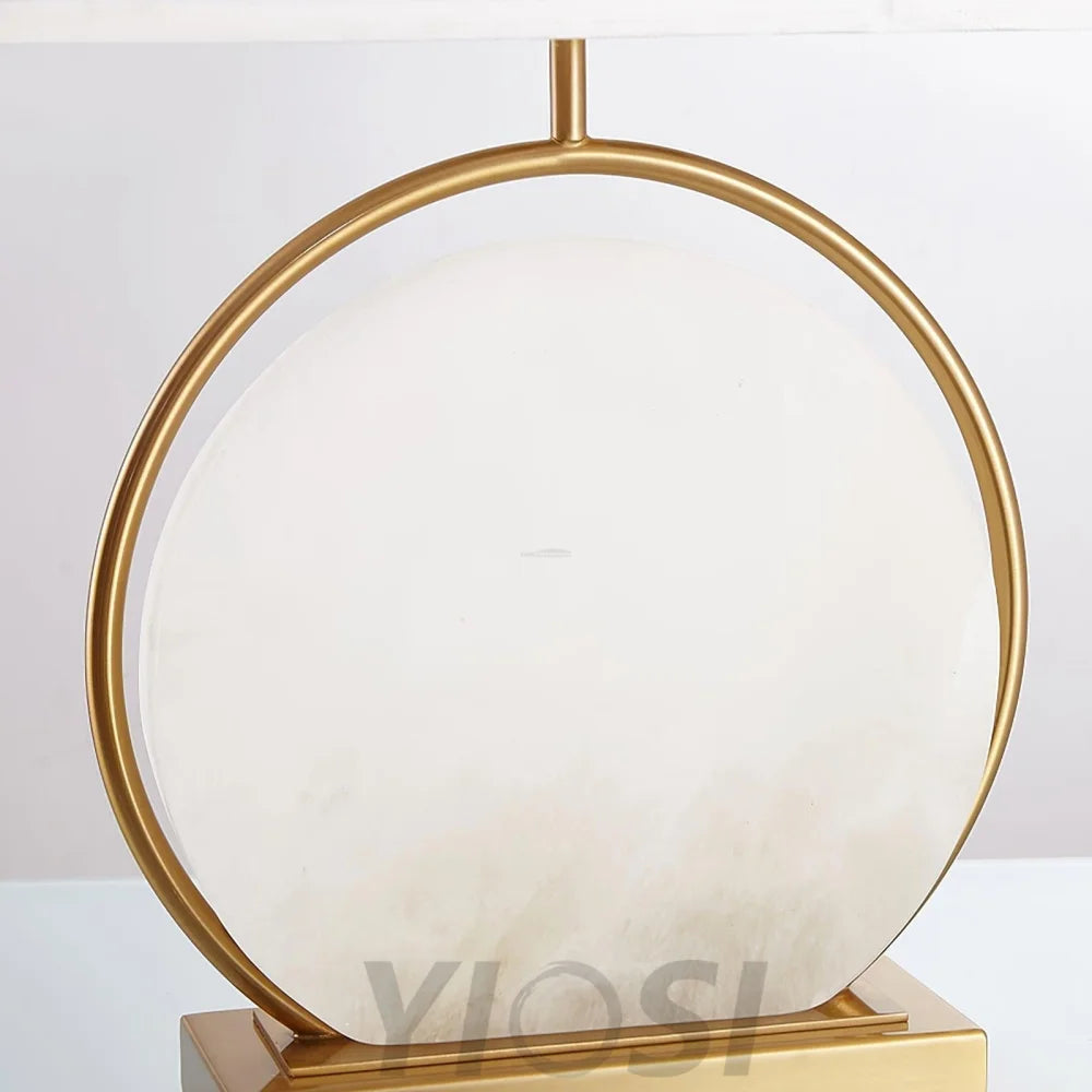 Roma White Alabaster Table Lamp - Alabaster-1-Yiosilamp