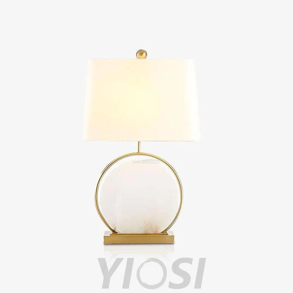 Roma White Alabaster Table Lamp - Alabaster-1-Yiosilamp