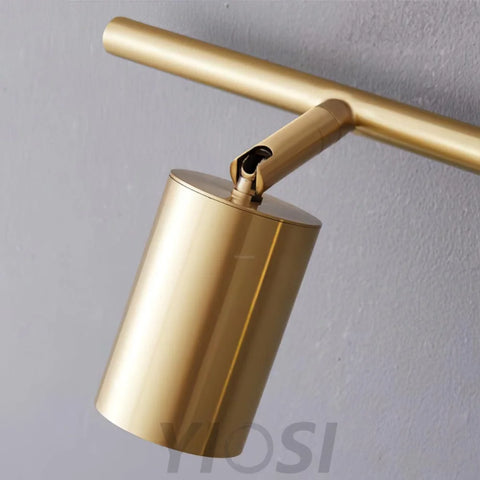 Rotatable Spotlight Wall Sconce - Black brushed gold, Bloom, Brass, Industrial-1-Yiosilamp