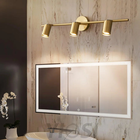 Rotatable Spotlight Wall Sconce - Black brushed gold, Bloom, Brass, Industrial-1-Yiosilamp