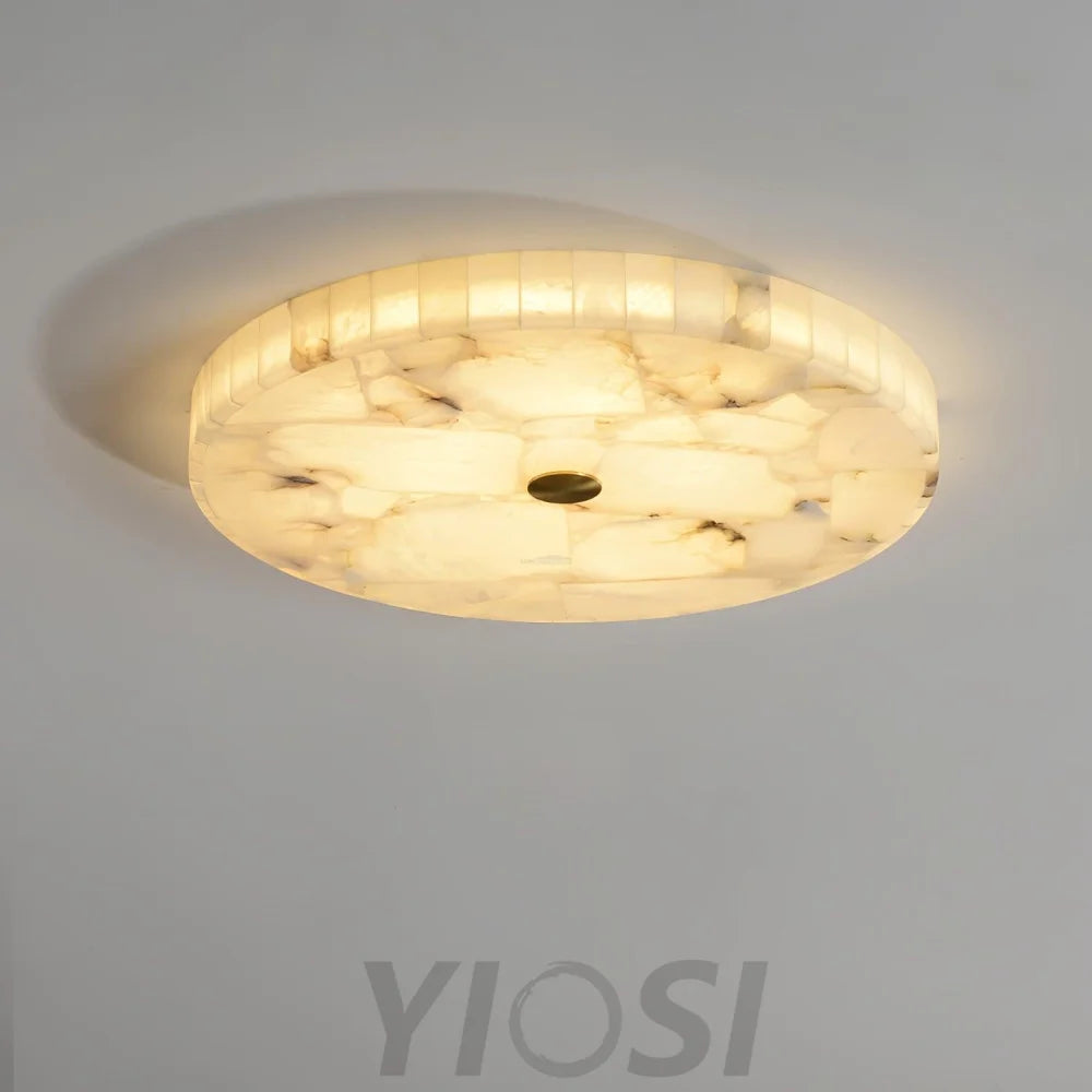 Round Alabaster Ceiling Lamp - Alabaster-1-Yiosilamp