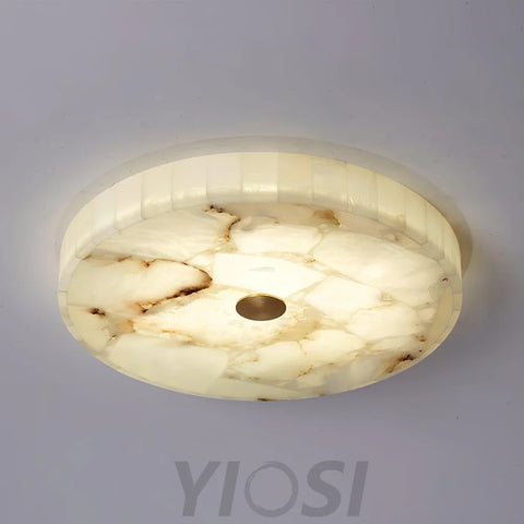 Round Alabaster Ceiling Lamp - Alabaster-1-Yiosilamp