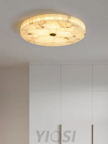 Round Alabaster Ceiling Lamp - Alabaster-1-Yiosilamp