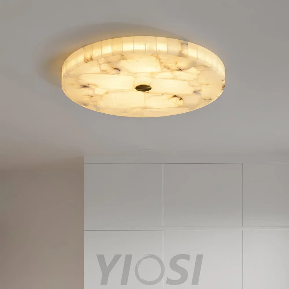 Round Alabaster Ceiling Lamp - Alabaster-1-Yiosilamp