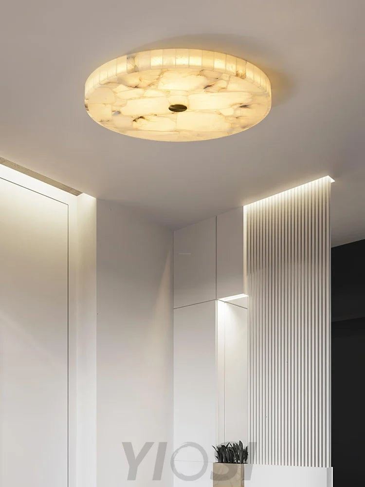 Round Alabaster Ceiling Lamp - Alabaster-1-Yiosilamp