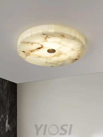 Round Alabaster Ceiling Lamp - Alabaster-1-Yiosilamp