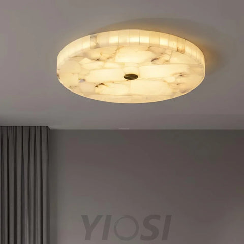 Round Alabaster Ceiling Lamp - Alabaster-1-Yiosilamp