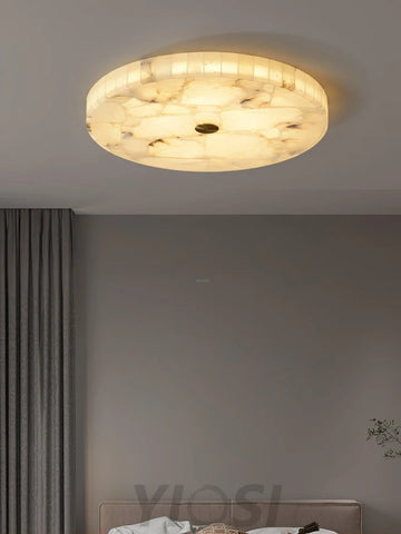 Round Alabaster Ceiling Lamp - Alabaster-1-Yiosilamp