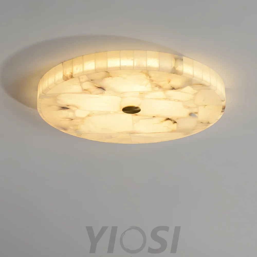 Round Alabaster Ceiling Lamp - Alabaster-1-Yiosilamp