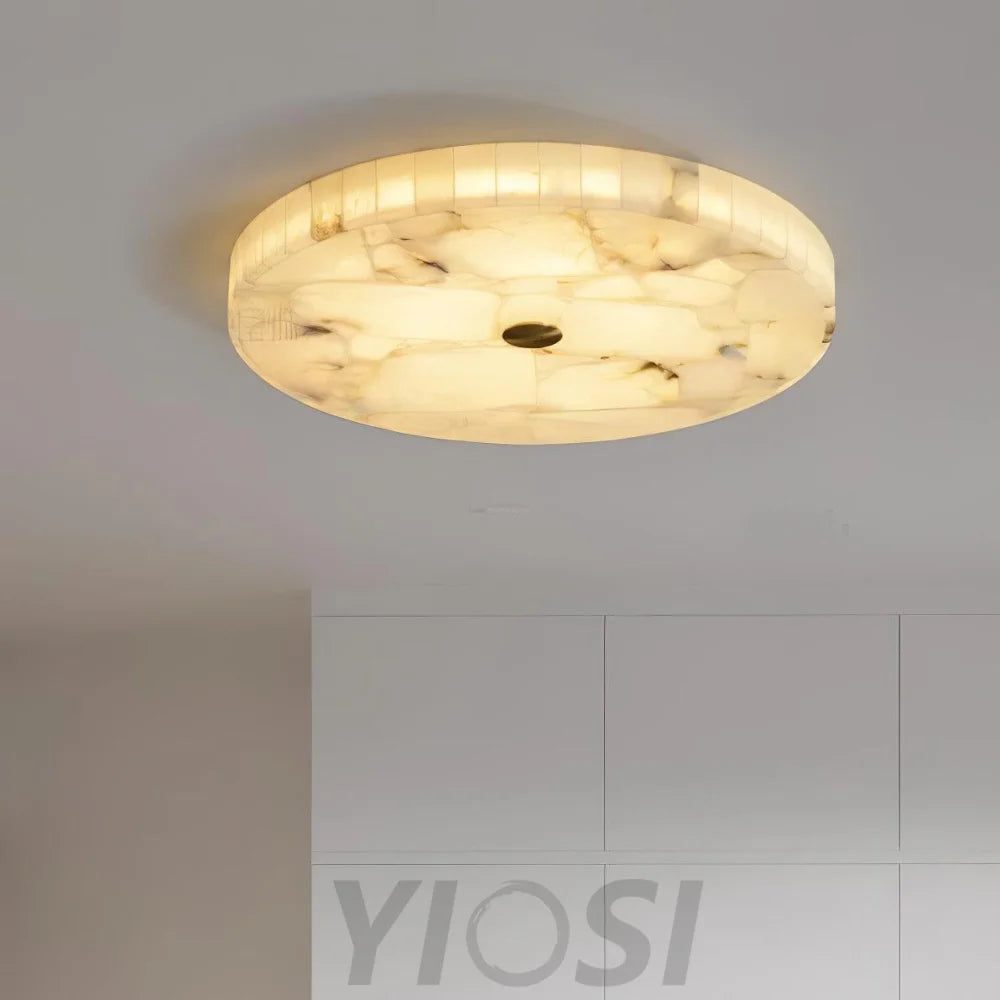 Round Alabaster Ceiling Lamp - Alabaster-1-Yiosilamp