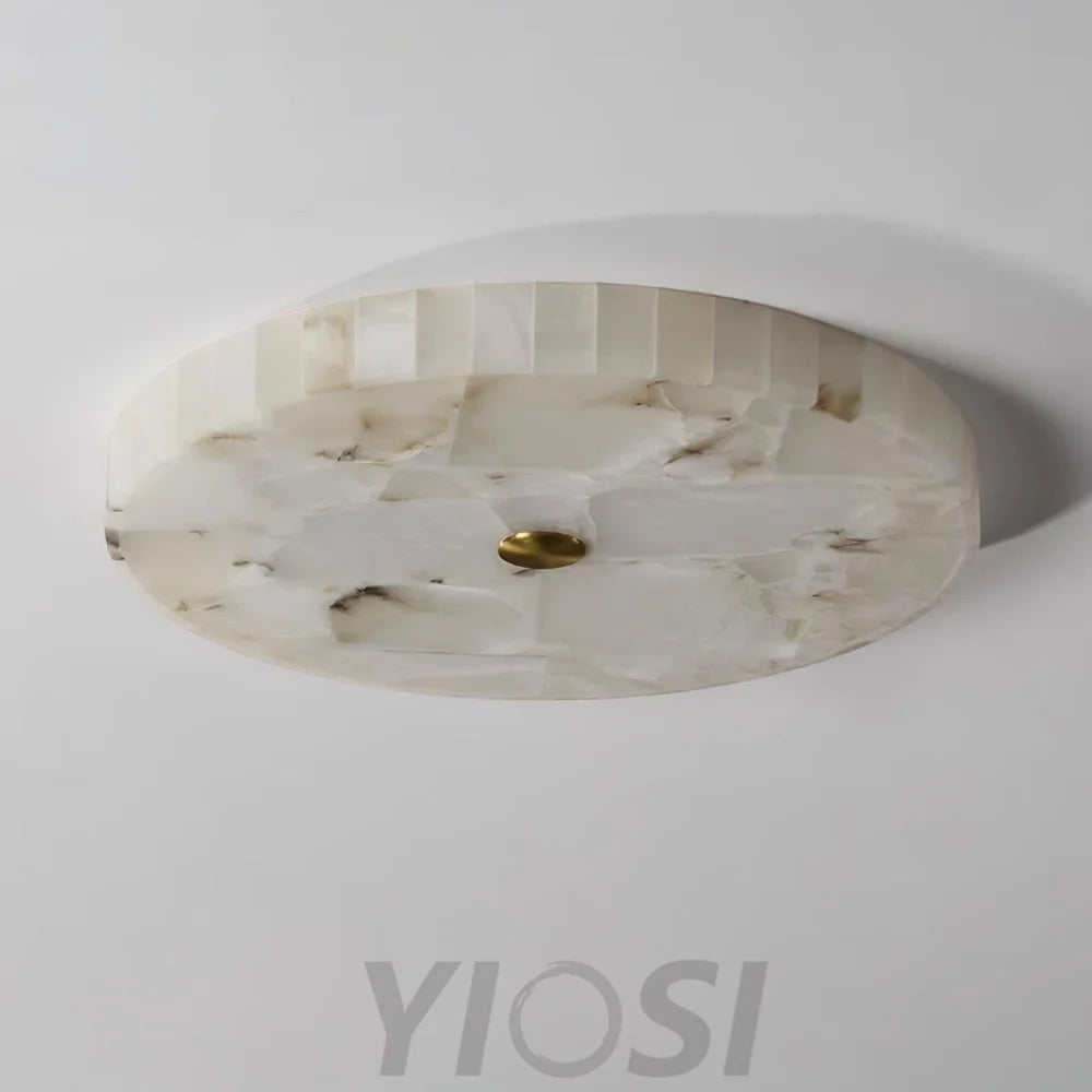 Round Alabaster Ceiling Lamp - Alabaster-1-Yiosilamp