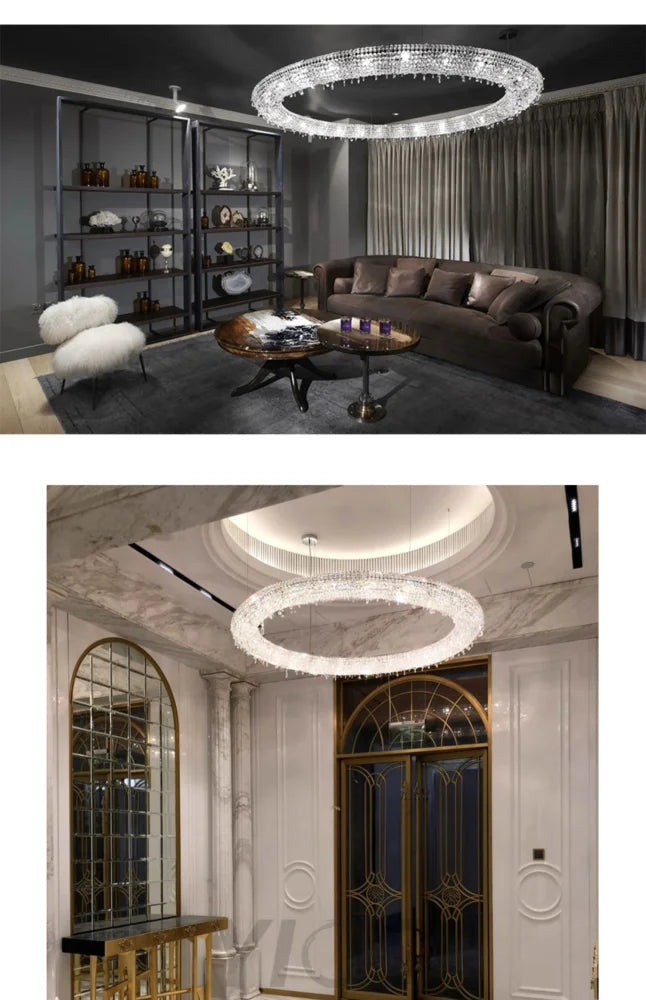 Round Circle Luxury Modern Chandelier