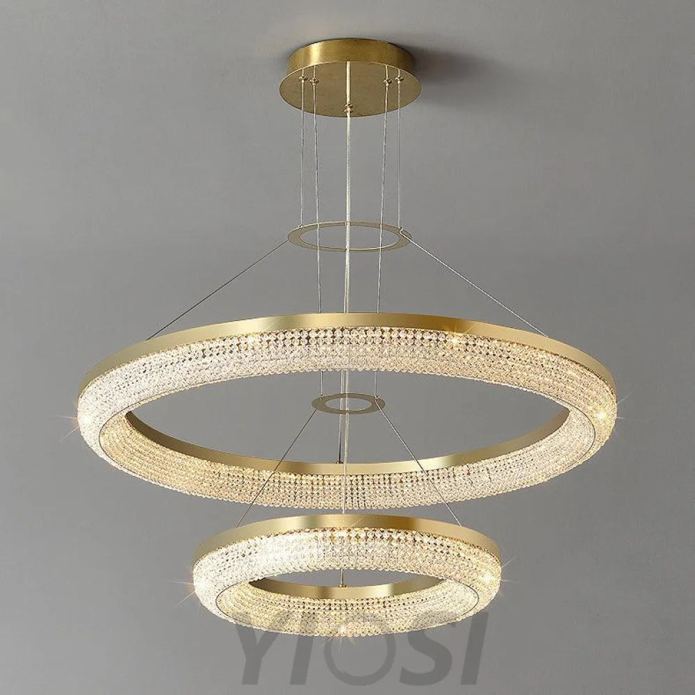 Round Crystal Ring Chandeliers - Yiosilamp