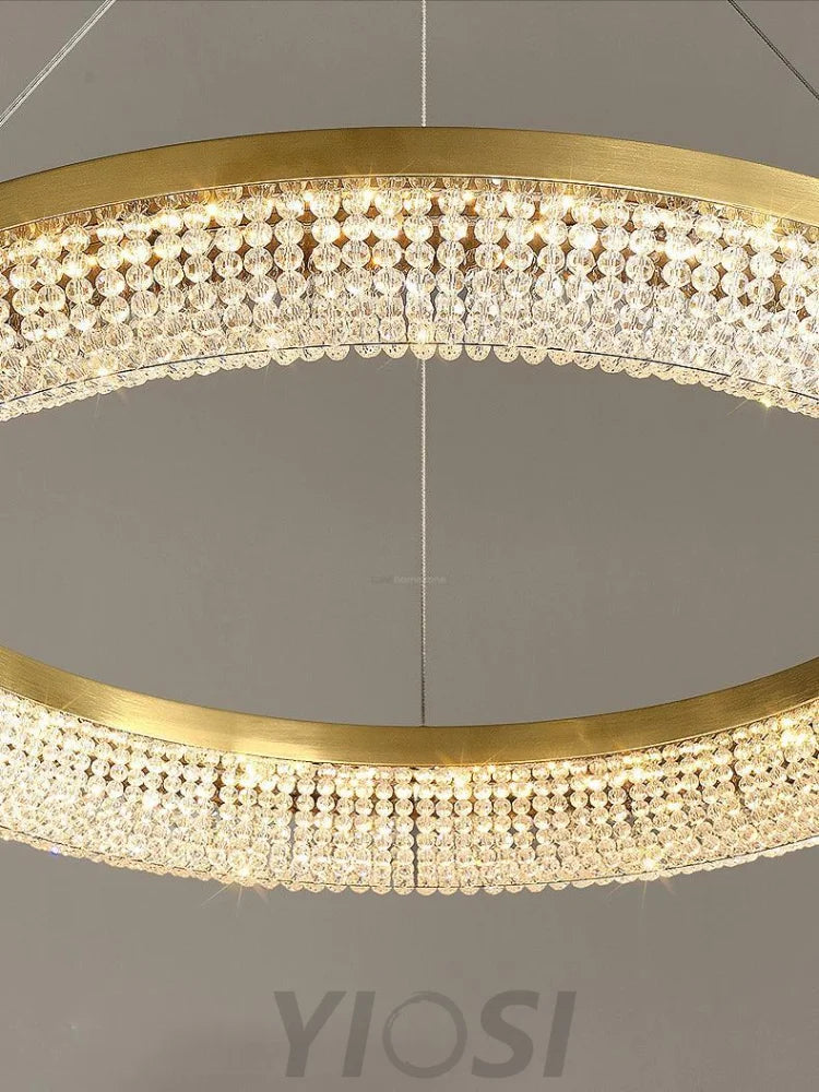 Round Crystal Ring Chandeliers - Yiosilamp