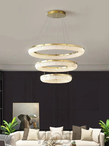 Round Crystal Ring Chandeliers - Yiosilamp