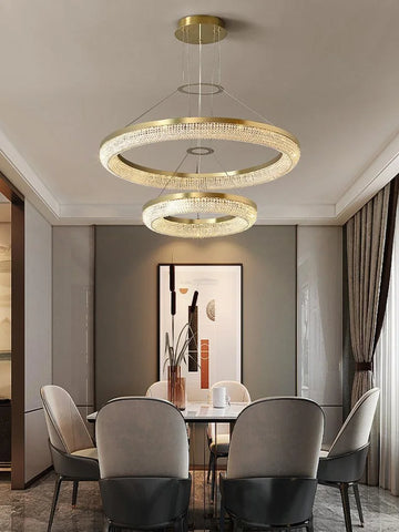 Round Crystal Ring Chandeliers - Yiosilamp