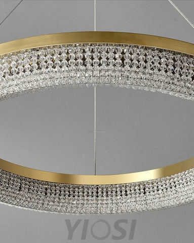 Round Crystal Ring Chandeliers - Yiosilamp