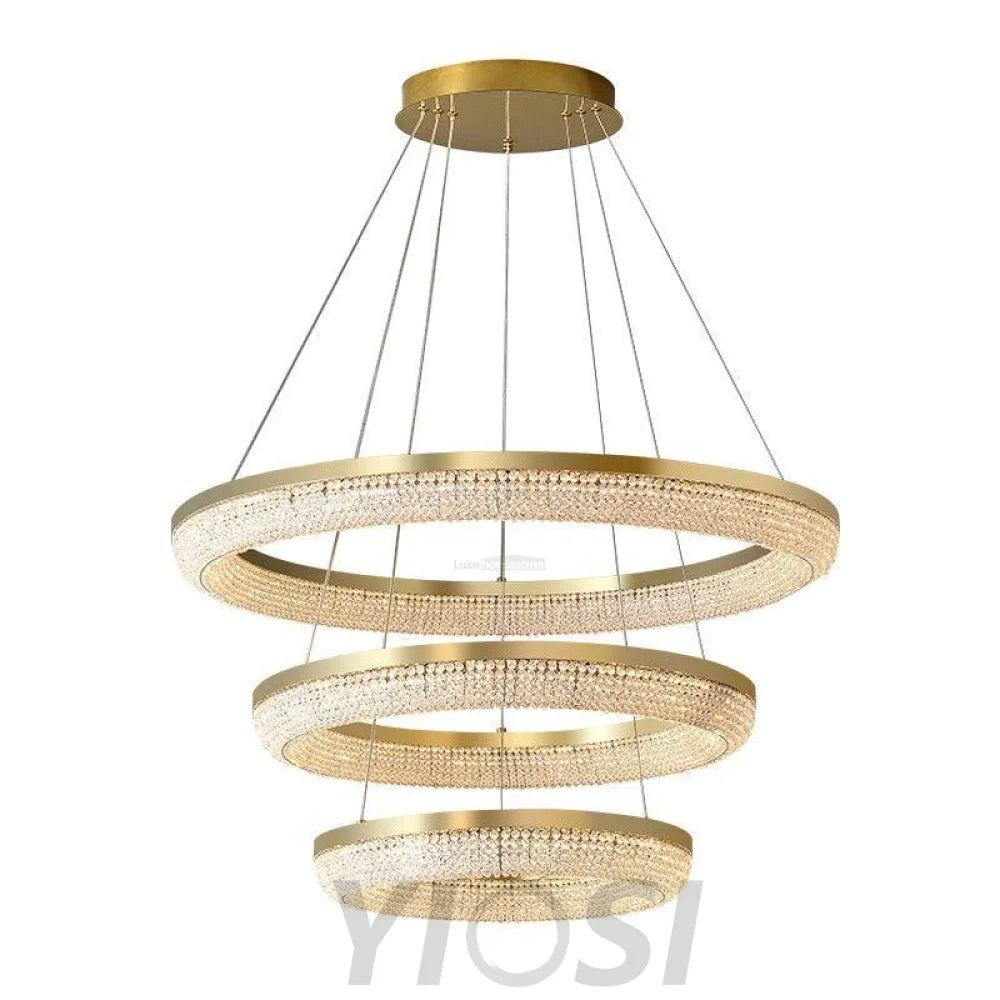 Round Crystal Ring Chandeliers - Yiosilamp