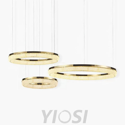 Round Crystal Ring Chandeliers - Yiosilamp